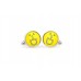 Butoni camasa cu model smiley galben